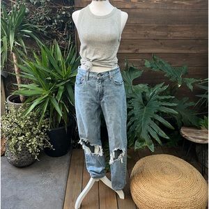 Women’s Distressed Levi Blue Jeans